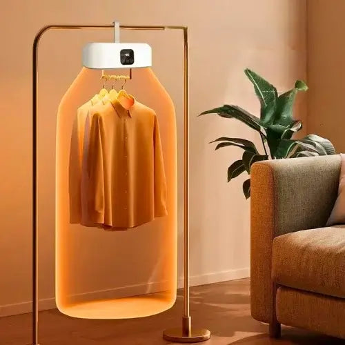 Imagem da Secadora de Roupa de 10kg Portátil Elétrico da Polideia com tecnologia de secagem rápida e esterilização UV.